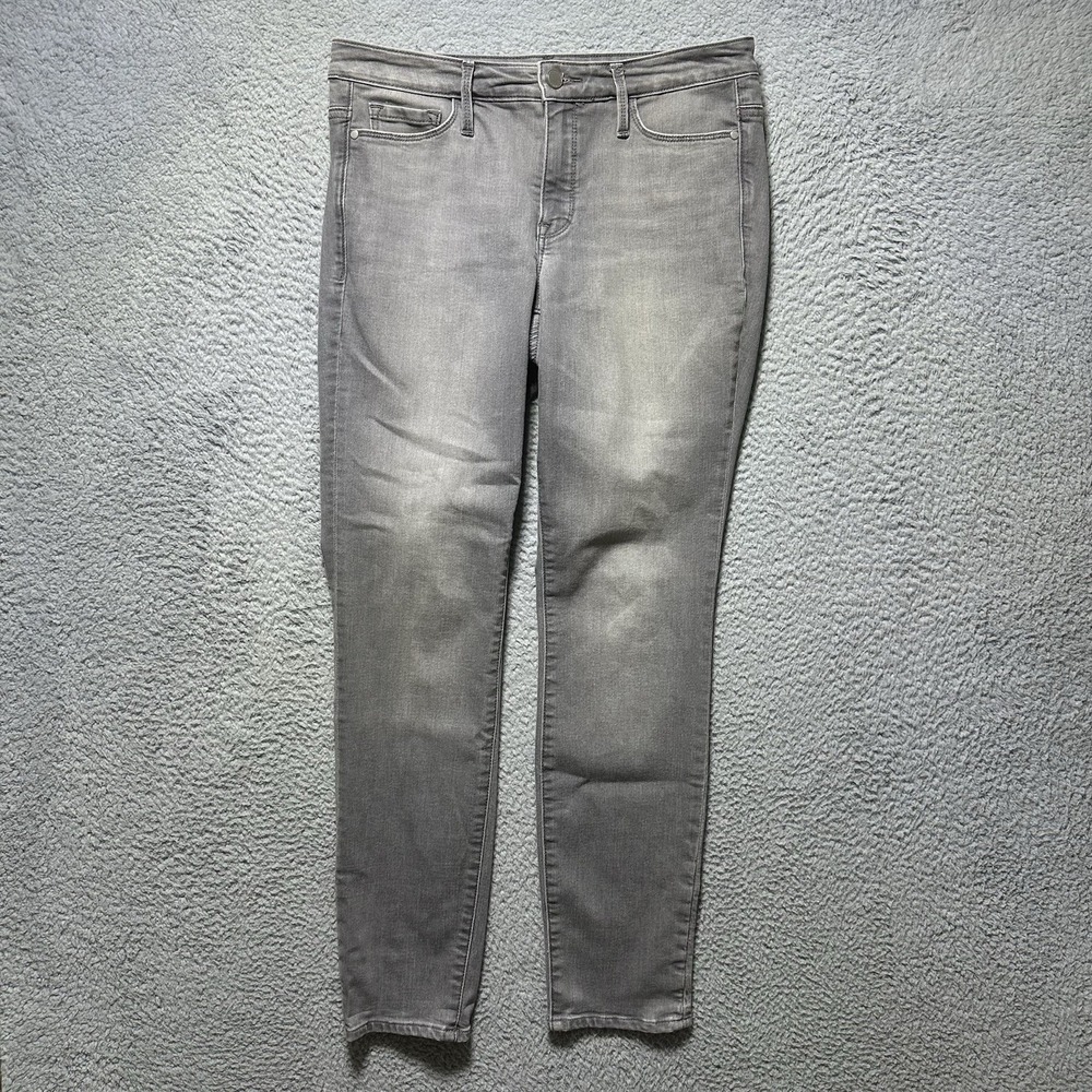 Athleta Sculptek Women Skinny Stretch Gray Denim Jeans Size 4 30x29 Grunge‎ Fade